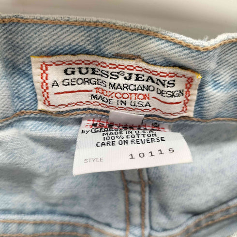 ゲス GUESS 90s USA製 5Pボタンフライテーパードデニム アイスウォッシュ メンズ JPN:2