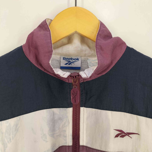 リーボック Reebok 90S ロゴ刺繍 ナイロン トラックジャケット メンズ import:M