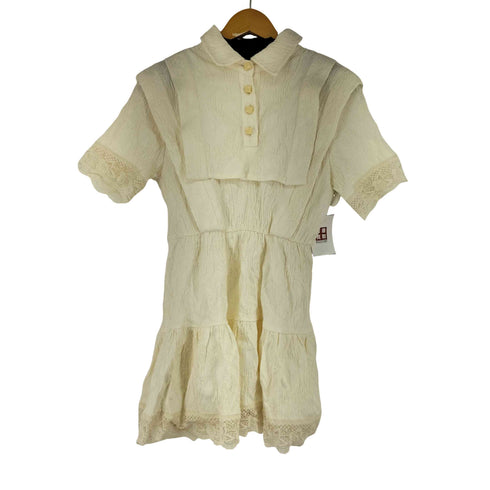 FUSSED URBAN COLLECTION 楊柳柄 S/S シャツワンピース レディース