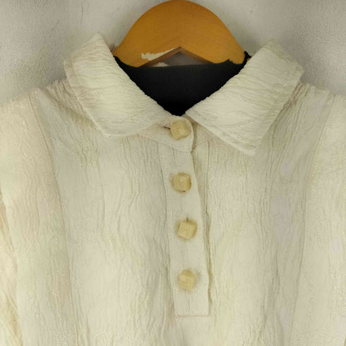FUSSED URBAN COLLECTION 楊柳柄 S/S シャツワンピース レディース