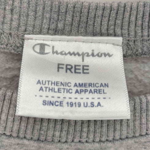 チャンピオン Champion ロゴ刺繍 裏起毛 ロングスリーブスウェット レディース FREE
