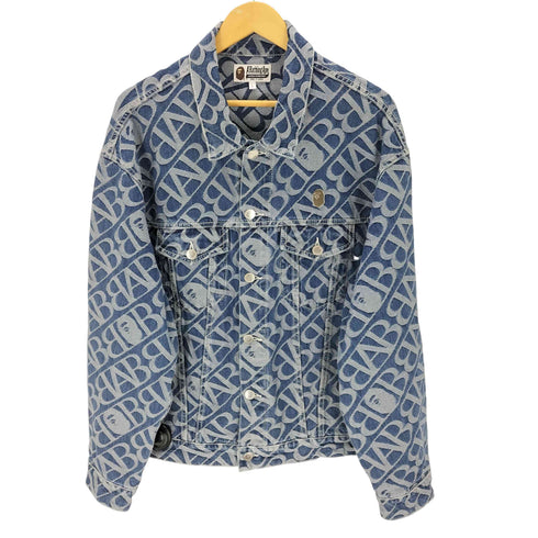 アベイシングエイプ A BATHING APE Monogram Metal One Point Denim Jacket メンズ JPN:L