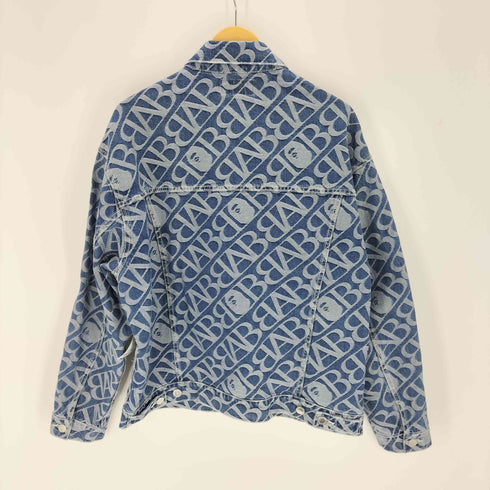 アベイシングエイプ A BATHING APE Monogram Metal One Point Denim Jacket メンズ JPN:L