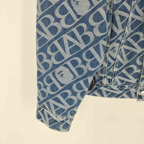 アベイシングエイプ A BATHING APE Monogram Metal One Point Denim Jacket メンズ JPN:L