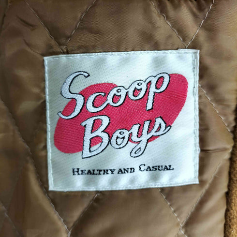 SCOOP BOYS カウレザー切替刺繍スタジャン メンズ FREE