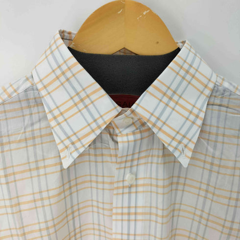 イザイア ISAIA ボタンダウン チェックシャツ メンズ