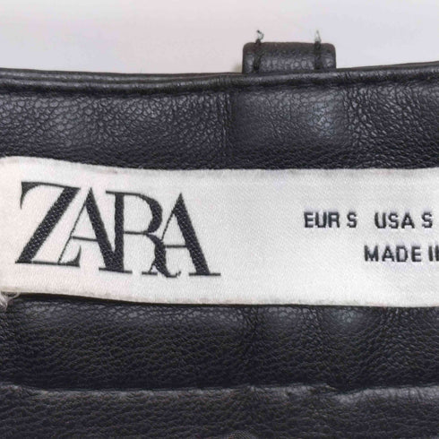 ザラ ZARA フェイクレザー ボックスプリーツ ミニスカート レディース JPN:S
