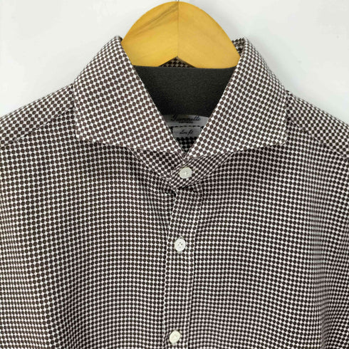 ジャンネット giannetto SLIM FIT 総柄 ロングスリーブシャツ メンズ L