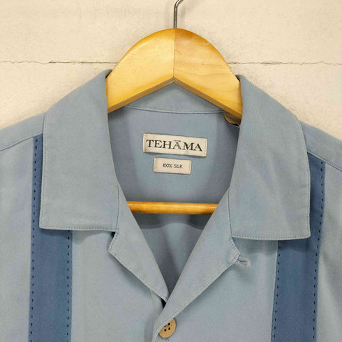 TEHAMA シルク100 シングルステッチ開襟シャツ メンズ JPN:M