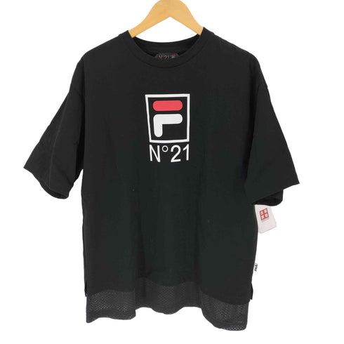 ヌメロヴェントゥーノ N°21 メッシュレイヤードデザインTシャツ メンズ import:L
