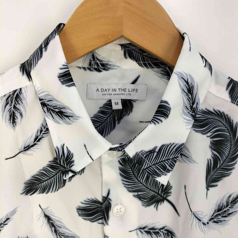 アデイインザライフユナイテッドアローズ A day in the life UNITED ARROWS フェザープリント リラックス レギュラーシャツ メンズ JPN:M