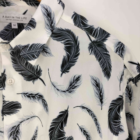 アデイインザライフユナイテッドアローズ A day in the life UNITED ARROWS フェザープリント リラックス レギュラーシャツ メンズ JPN:M