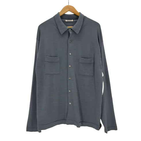 オーラリー AURALEE SUPER FINE WOOL KNIT SHIRTS メンズ JPN:4