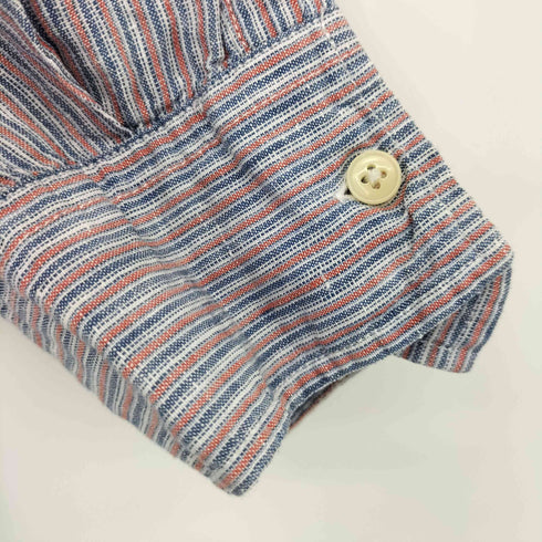 スティーブンアラン Steven Alan BLKr リネン ストライプ L/S シャツ メンズ JPN:XL