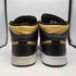 ジョーダンブランド JORDAN BRAND AIR JORDAN 1 MID BLACK METALLIC GOLD WHITE メンズ JPN:27