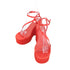ザラ ZARA CHUNKY SATIN PLATFORM SANDALS レディース JPN:24.5