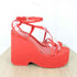 ザラ ZARA CHUNKY SATIN PLATFORM SANDALS レディース JPN:24.5