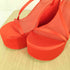ザラ ZARA CHUNKY SATIN PLATFORM SANDALS レディース JPN:24.5