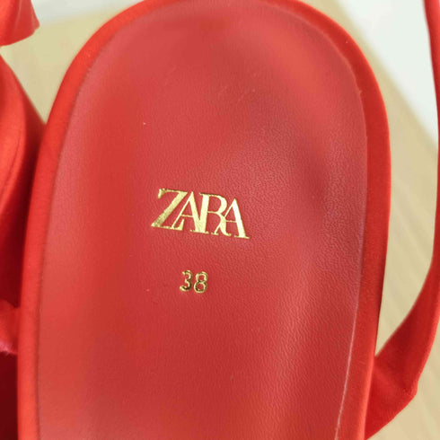 ザラ ZARA CHUNKY SATIN PLATFORM SANDALS レディース JPN:24.5