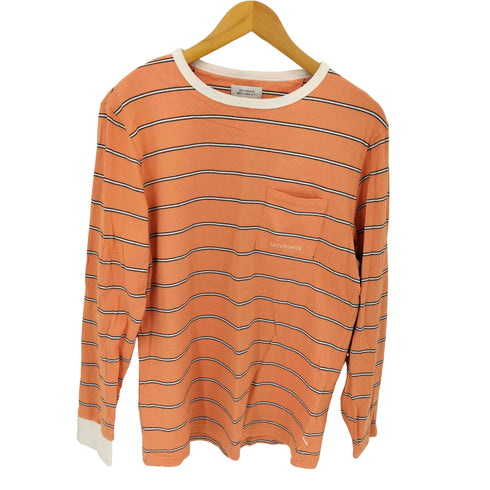 サタデーズニューヨークシティ Saturdays NYC コットンボーダーL/S Tシャツ メンズ JPN:M