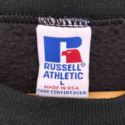 ラッセルアスレチック RUSSELL ATHLETIC USA製 Vガゼット フロントプリント クルーネックスウェット メンズ import:L
