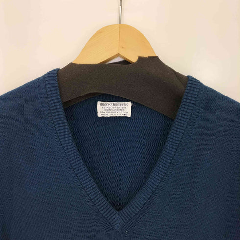 ブルックスブラザーズ BROOKS BROTHERS 80s USA製 SEA ISLAND COTTON Vネックコットンニット メンズ 40
