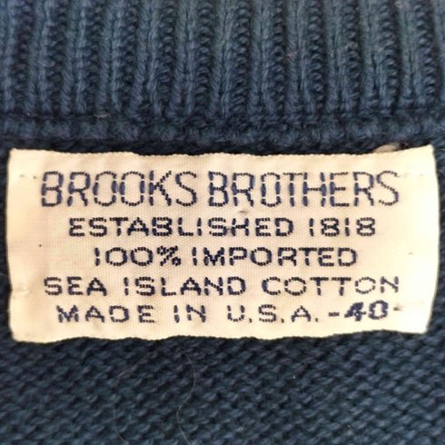 ブルックスブラザーズ BROOKS BROTHERS 80s USA製 SEA ISLAND COTTON Vネックコットンニット メンズ 40