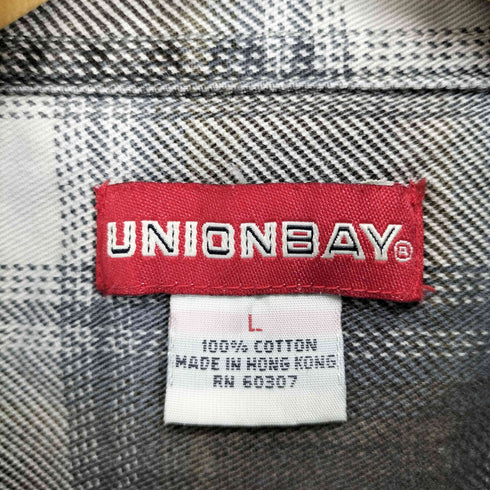 ユニオンベイ UNIONBAY ボタンダウン チェック柄 長袖シャツ メンズ L