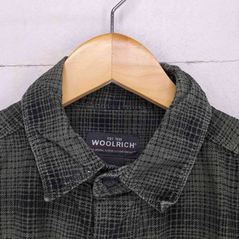 ウールリッチ WOOLRICH 香港製 総柄レギュラーカラーシャツ メンズ M