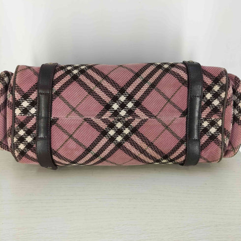 バーバリーブルーレーベル BURBERRY BLUE LABEL コーデュロイ ノバチェック 素材切替 ハンド トートバッグ レディース