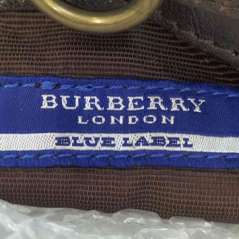 バーバリーブルーレーベル BURBERRY BLUE LABEL コーデュロイ ノバチェック 素材切替 ハンド トートバッグ レディース