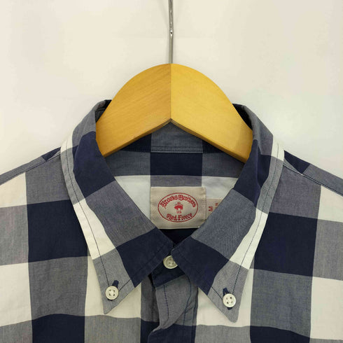 ブルックスブラザーズレッドフリース BROOKS BROTHERS REDFLEECE ブロックチェック ボタンダウンシャツ メンズ import:M