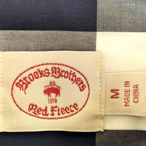 ブルックスブラザーズレッドフリース BROOKS BROTHERS REDFLEECE ブロックチェック ボタンダウンシャツ メンズ import:M