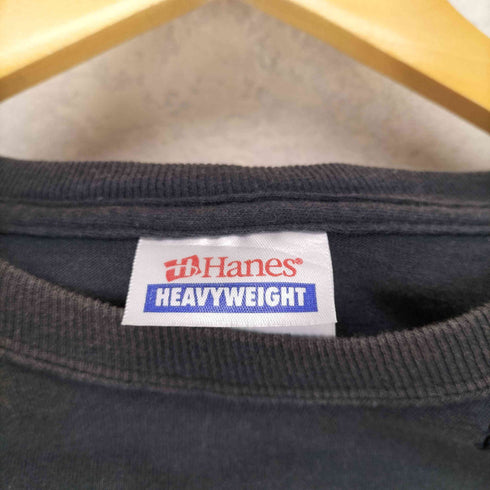 ヘインズ Hanes 90-00s フロントプリントクルーネックバンドTシャツ メンズ JPN:XL
