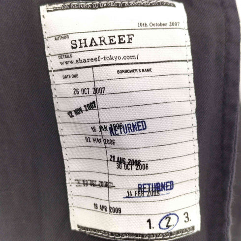 シャリーフ SHAREEF チャーム付き シルク混 ノータック スラックス パンツ メンズ JPN:2