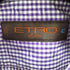 エトロ ETRO 刺繍ロゴ ギンガムチェックシャツ メンズ 42