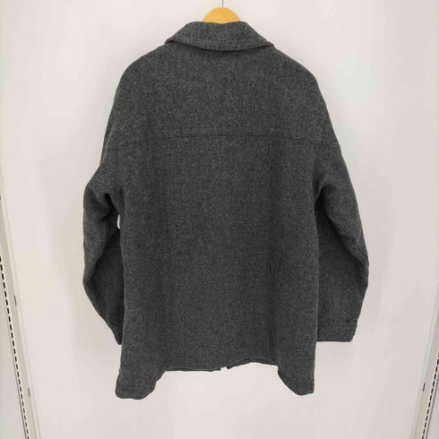 ペンドルトン PENDLETON 70S MADE IN USA エルボーパッチ Thinsulate ダブルジップ ウールハーフコート メンズ import:L