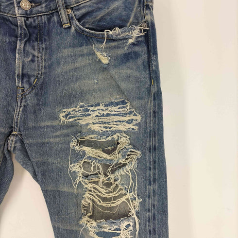 ヒステリックグラマー HYSTERIC GLAMOUR 13AW クラッシュ加工 スタッズ ダメージ デニム パンツ メンズ 34