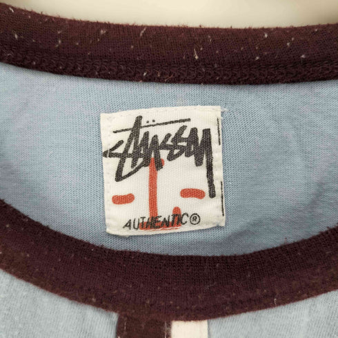 ステューシー Stussy 00S AUTHENTIC GEAR クロス S プリント ネック ライン S/S Tシャツ メンズ import:L