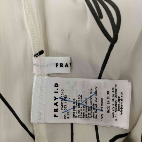 フレイアイディー FRAY I.D ボウタイ プリントミディワンピ レディース 0