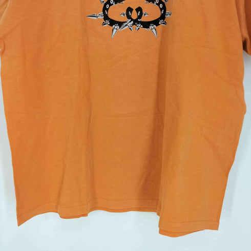 ステューシー Stussy 90S USA製 紺タグ 後期 スタッズ SS リンク プリント S/S Tシャツ メンズ import:XL