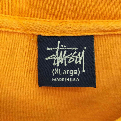 ステューシー Stussy 90S USA製 紺タグ 後期 スタッズ SS リンク プリント S/S Tシャツ メンズ import:XL