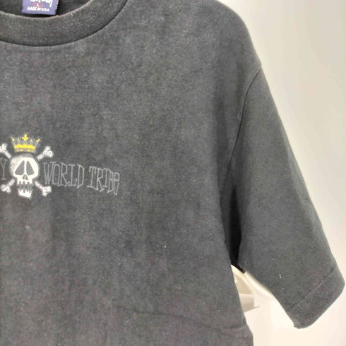 ステューシー Stussy 90S USA製 紺タグ 中期 クラウンスカル プリント S/S Tシャツ メンズ import:L