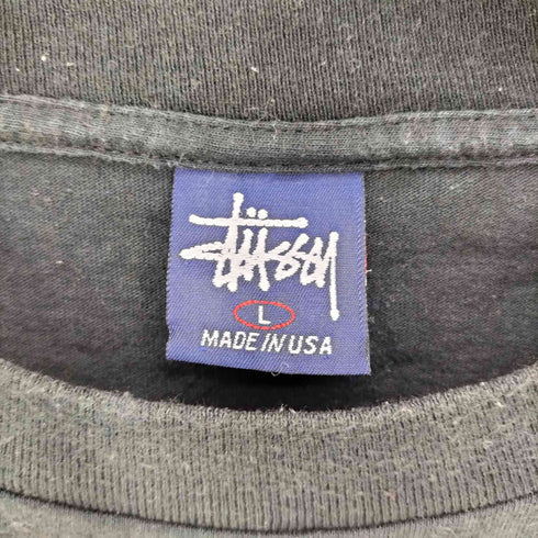 ステューシー Stussy 90S USA製 紺タグ 中期 クラウンスカル プリント S/S Tシャツ メンズ import:L