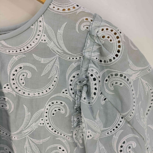 アナイ ANAYI essence of ANAYI レース 刺繍 フリル ラッフルスリーブ ブラウス レディース JPN:38