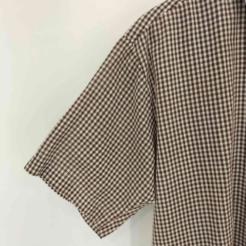 シアーズ Sears 80-90S ポリ コットン チェック S/S シャツ メンズ import:L