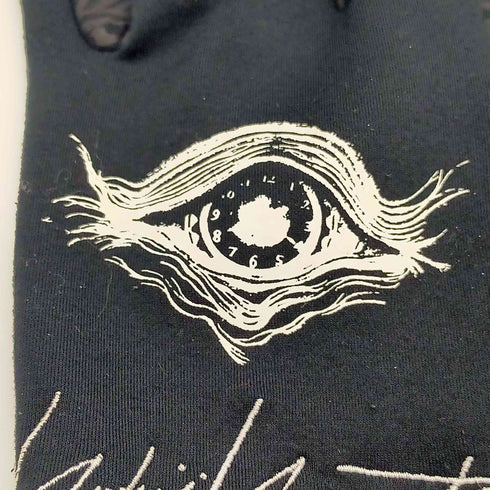 ヨウジヤマモトプールオム Yohji Yamamoto POUR HOMME 21AW FLEECE WARMER GLOVE YY EYE PRINT フリース ウォーマー グローブ レディース JPN:M