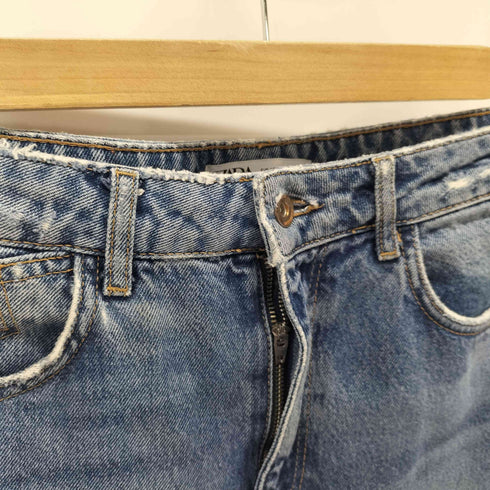 ザラ ZARA ダメージ加工インディゴデニムパンツ レディース USA8