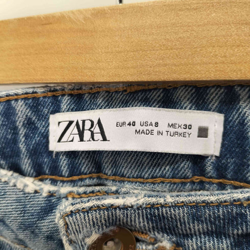 ザラ ZARA ダメージ加工インディゴデニムパンツ レディース USA8
