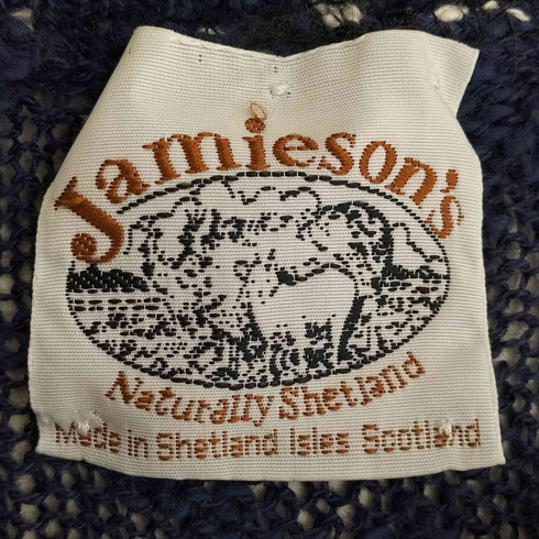 ジャミーソンズ jamiesons スコットランド製 リネンコットン フェアアイル ニットベスト メンズ